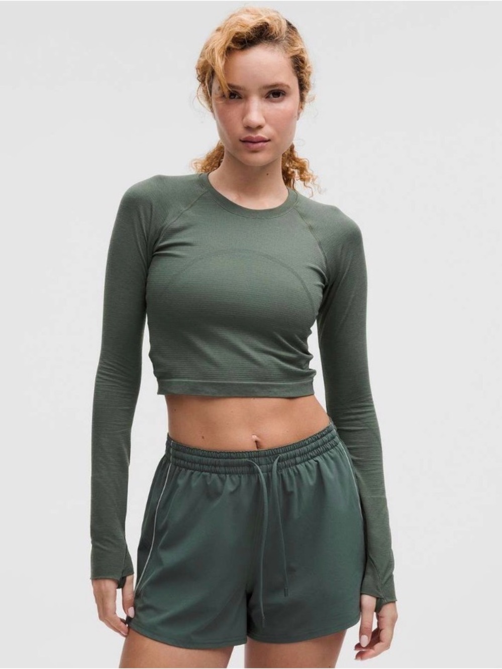 lululemon athletica swiftly tech crop size 10